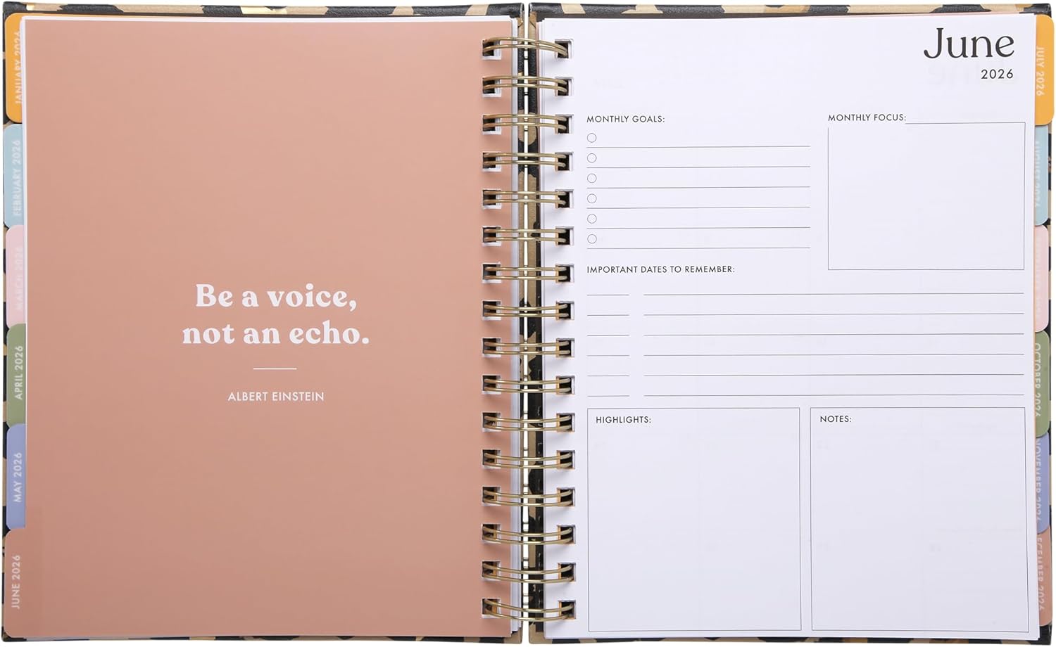 WORLD TRAVELER 2026 Planner Weekly and Monthly - 7'' x 8.75'' Hard Cover January December Spiral Daily Planner 2026 To Do List, Size 7X8.75, Brown Cheetah Print - Image 6