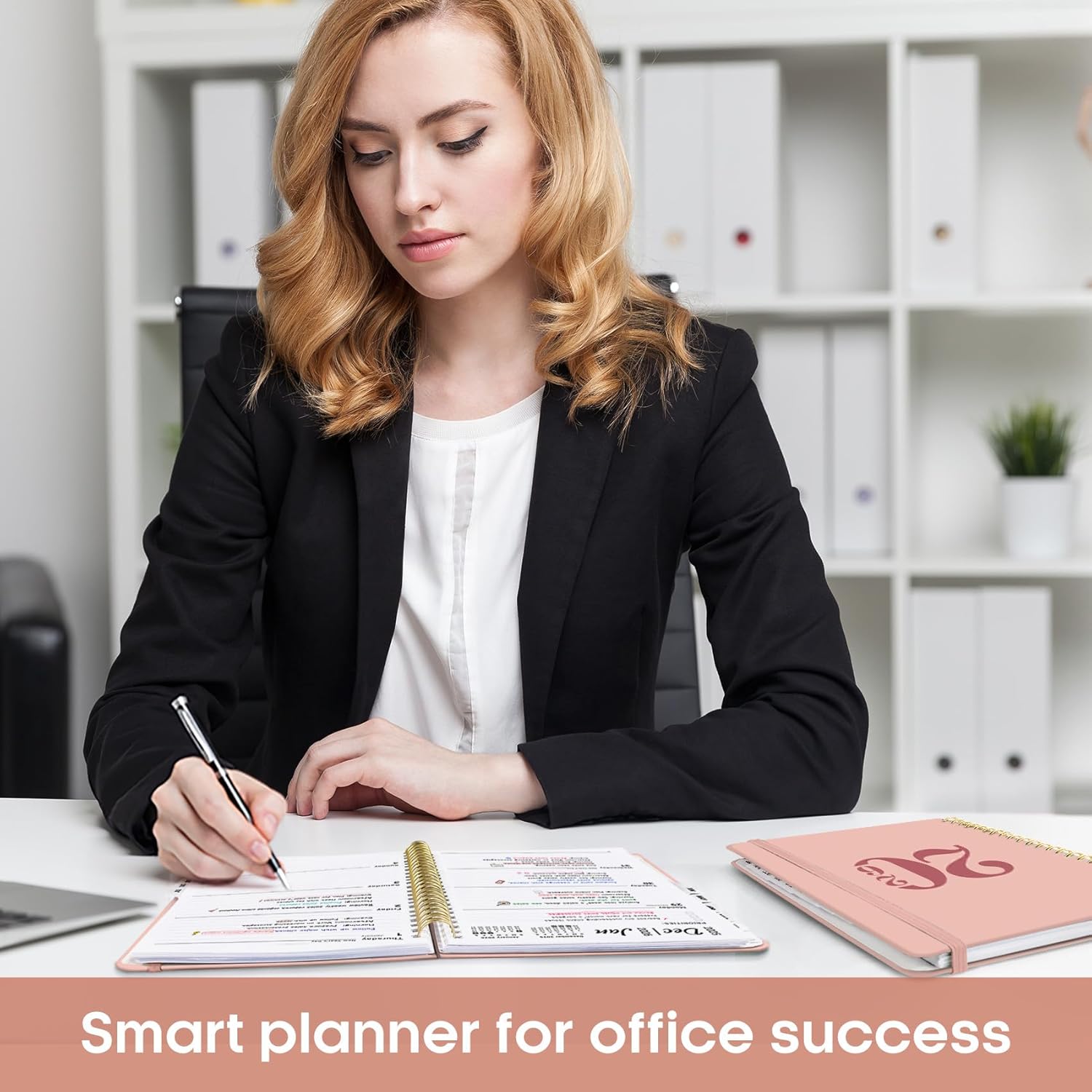 2026 Planner, Weekly and Monthly Calender Planner, Jan 2026 to Dec 2026, Hardcover 2026 Calendar Book with Tabs & Inner Pocket, Office Home School Supplies for Women & Men - A5 (6.3" x 8.5"), Pink - Image 2