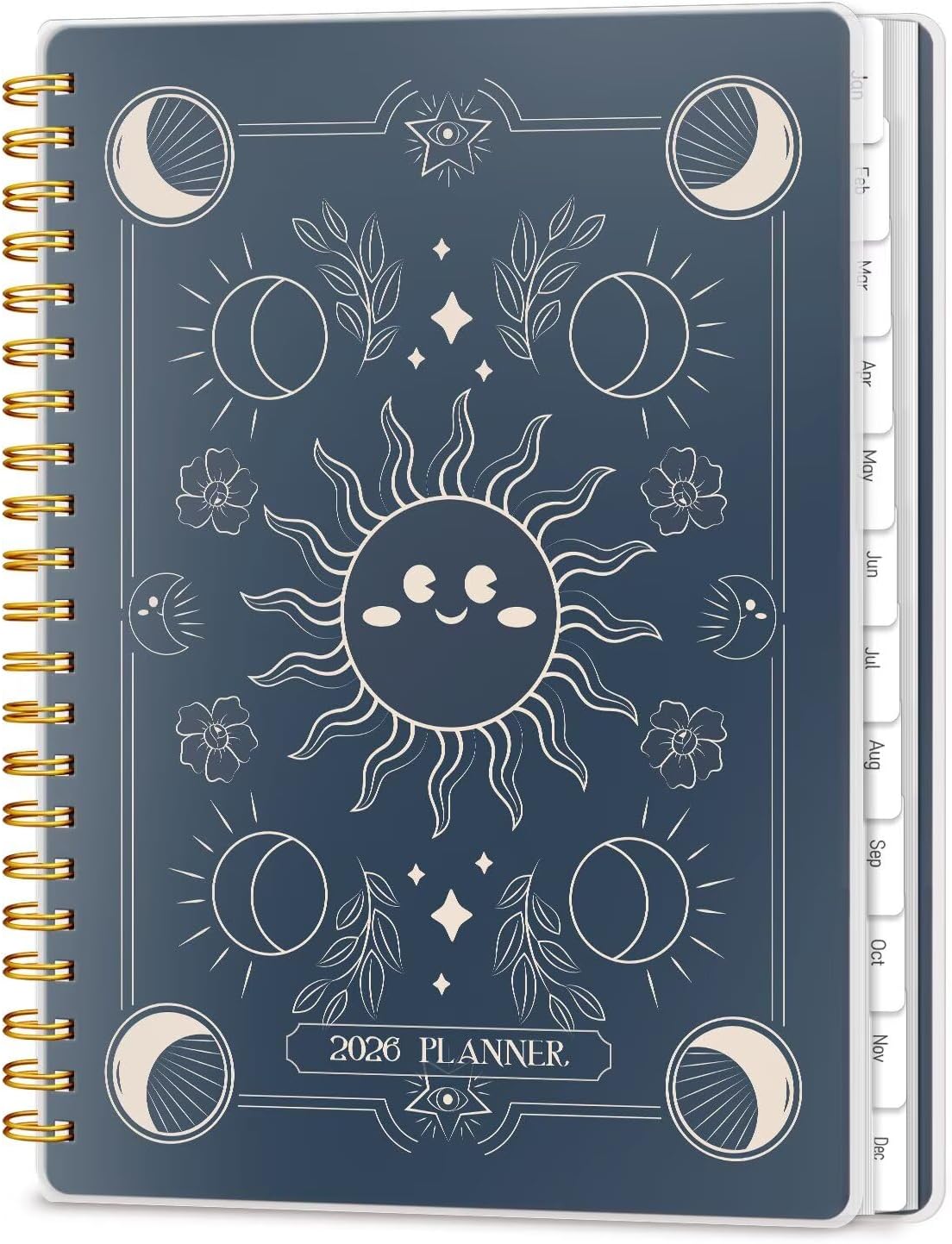 2026 Planner, A5 Weekly and Monthly Planners with Tabs, Spiral Bound Daily Calendar 2026 Planner, Agenda Organizers from Jan. to Dec., Hardcover Habit Tracker Journal 6.18" x 8.5"(Cyan Marble) - Image 16