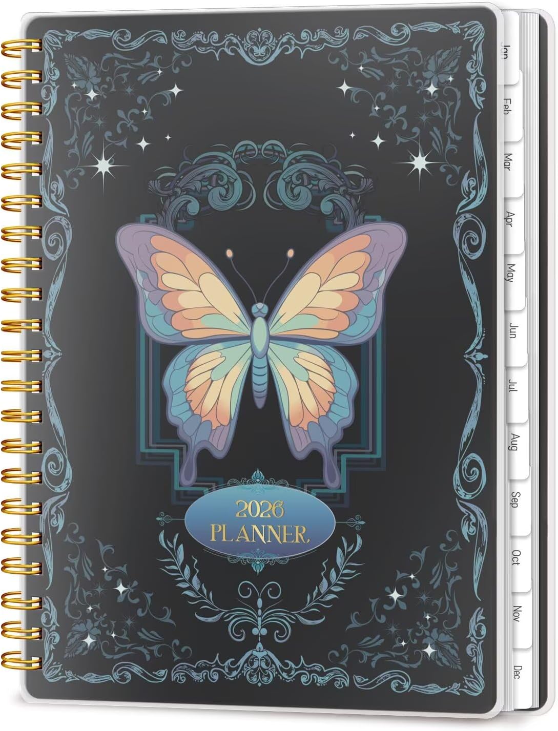 2026 Planner, A5 Weekly and Monthly Planners with Tabs, Spiral Bound Daily Calendar 2026 Planner, Agenda Organizers from Jan. to Dec., Hardcover Habit Tracker Journal 6.18" x 8.5"(Cyan Marble) - Image 9