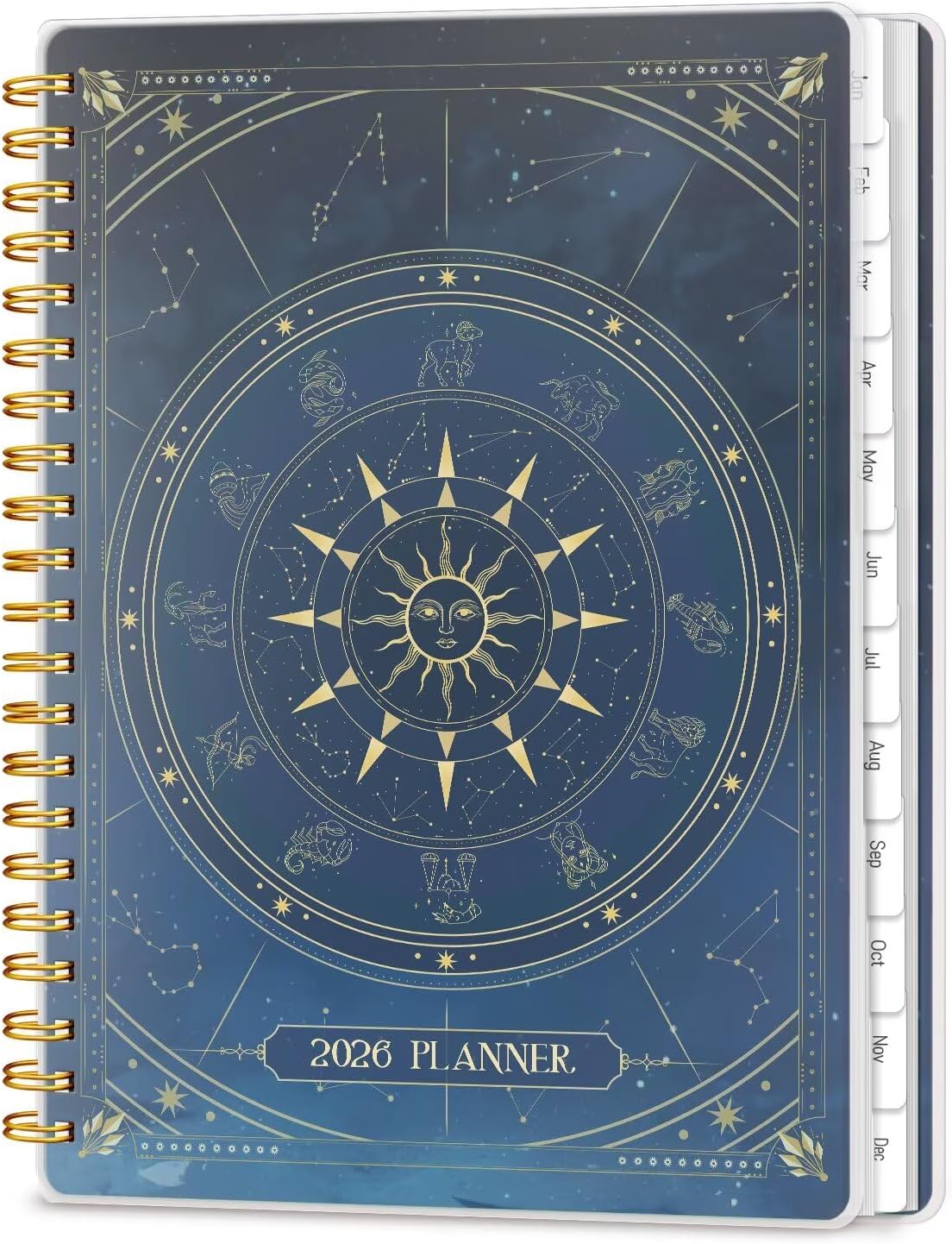2026 Planner, A5 Weekly and Monthly Planners with Tabs, Spiral Bound Daily Calendar 2026 Planner, Agenda Organizers from Jan. to Dec., Hardcover Habit Tracker Journal 6.18" x 8.5"(Cyan Marble) - Image 10