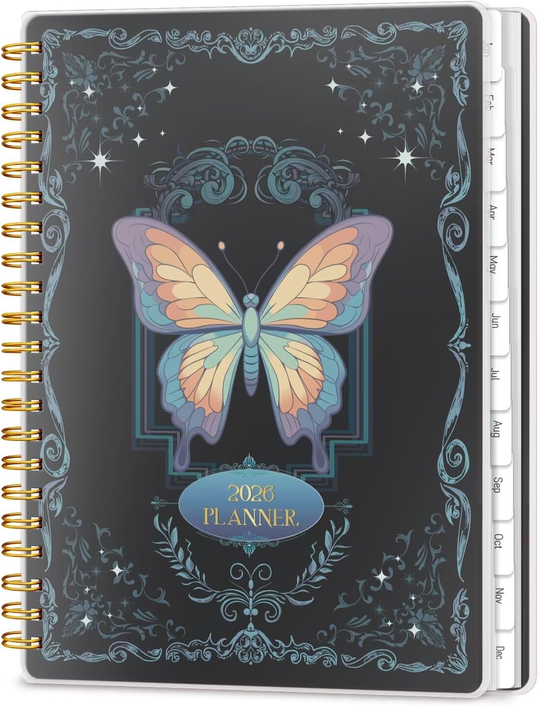 2026 Planner, A5 Weekly and Monthly Planners with Tabs, Spiral Bound Daily Calendar 2026 Planner, Agenda Organizers from Jan. to Dec., Hardcover Habit Tracker Journal 6.18" x 8.5"(Cyan Marble) - Image 17