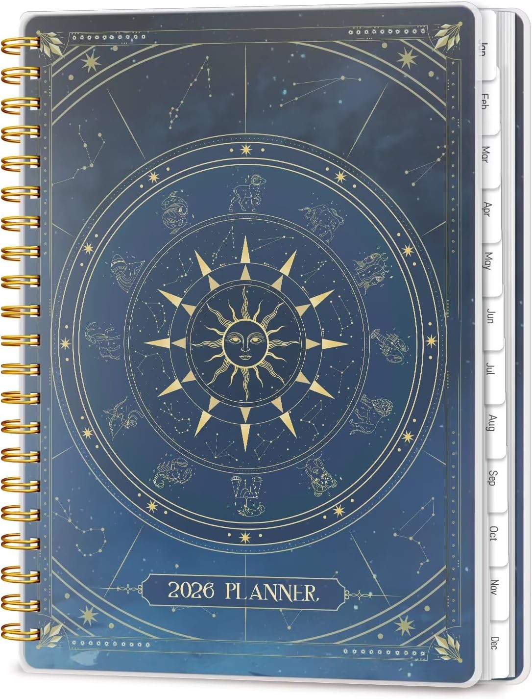 2026 Planner, A5 Weekly and Monthly Planners with Tabs, Spiral Bound Daily Calendar 2026 Planner, Agenda Organizers from Jan. to Dec., Hardcover Habit Tracker Journal 6.18" x 8.5"(Cyan Marble) - Image 8
