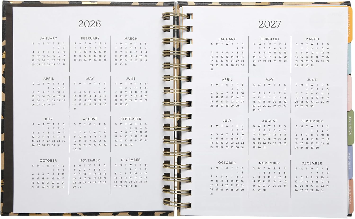 WORLD TRAVELER 2026 Planner Weekly and Monthly - 7'' x 8.75'' Hard Cover January December Spiral Daily Planner 2026 To Do List, Size 7X8.75, Brown Cheetah Print - Image 5