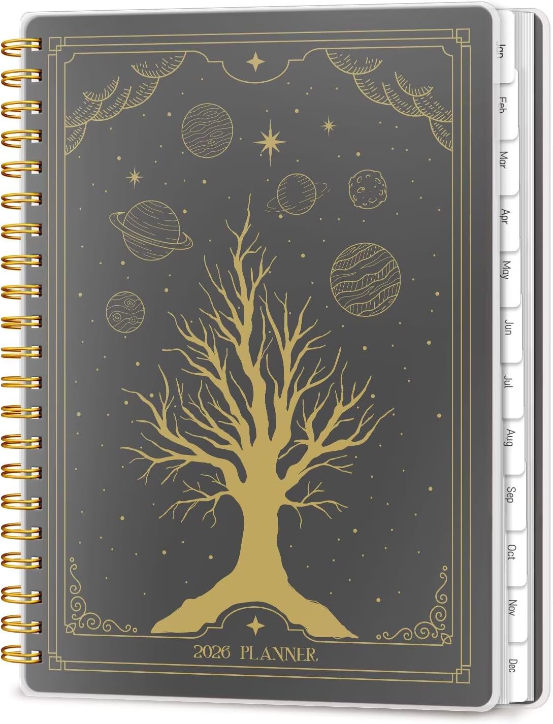 2026 Planner, A5 Weekly and Monthly Planners with Tabs, Spiral Bound Daily Calendar 2026 Planner, Agenda Organizers from Jan. to Dec., Hardcover Habit Tracker Journal 6.18" x 8.5"(Cyan Marble) - Image 15