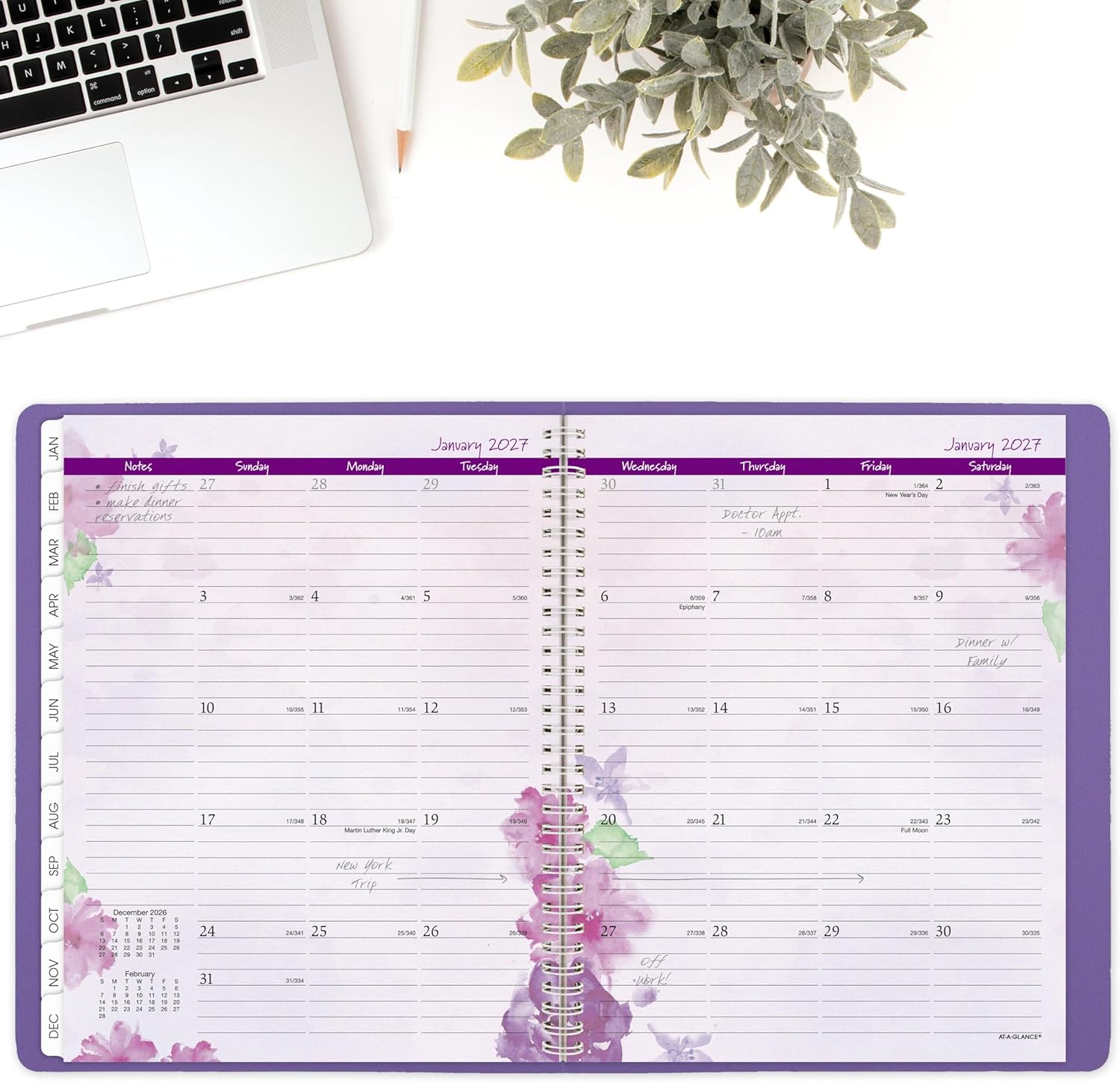 AT-A-GLANCE 2026 Planner, Weekly & Monthly, 8.5" x 11", Large, Beautiful Day (938P-905-26) - Image 2