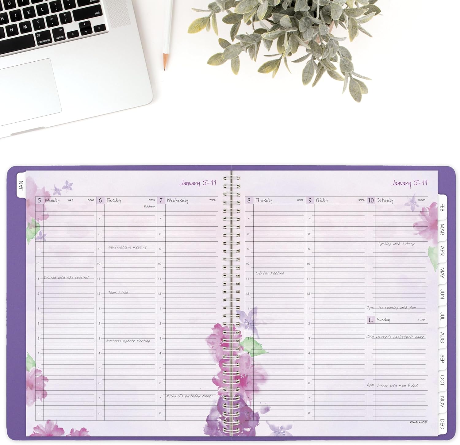 AT-A-GLANCE 2026 Planner, Weekly & Monthly, 8.5" x 11", Large, Beautiful Day (938P-905-26) - Image 3