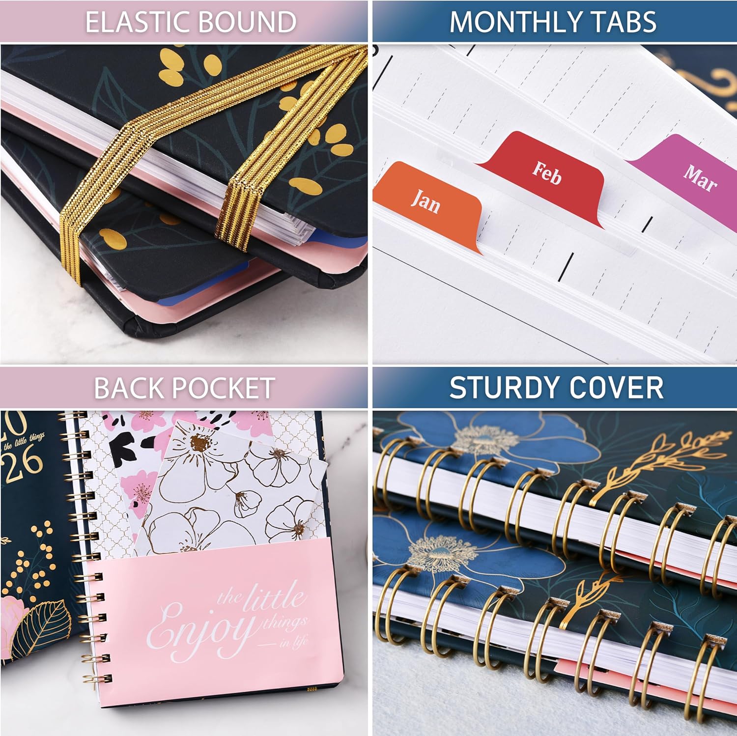 2026 Planner - 2026 Planner Weekly and Monthly, Jan 2026 - Dec 2026, Calendar Planner with Monthly Tabs, 6.4" x 8.5", Twin-Wire Binding, Thick Paper, Inner Pocket, Holidays - Image 6