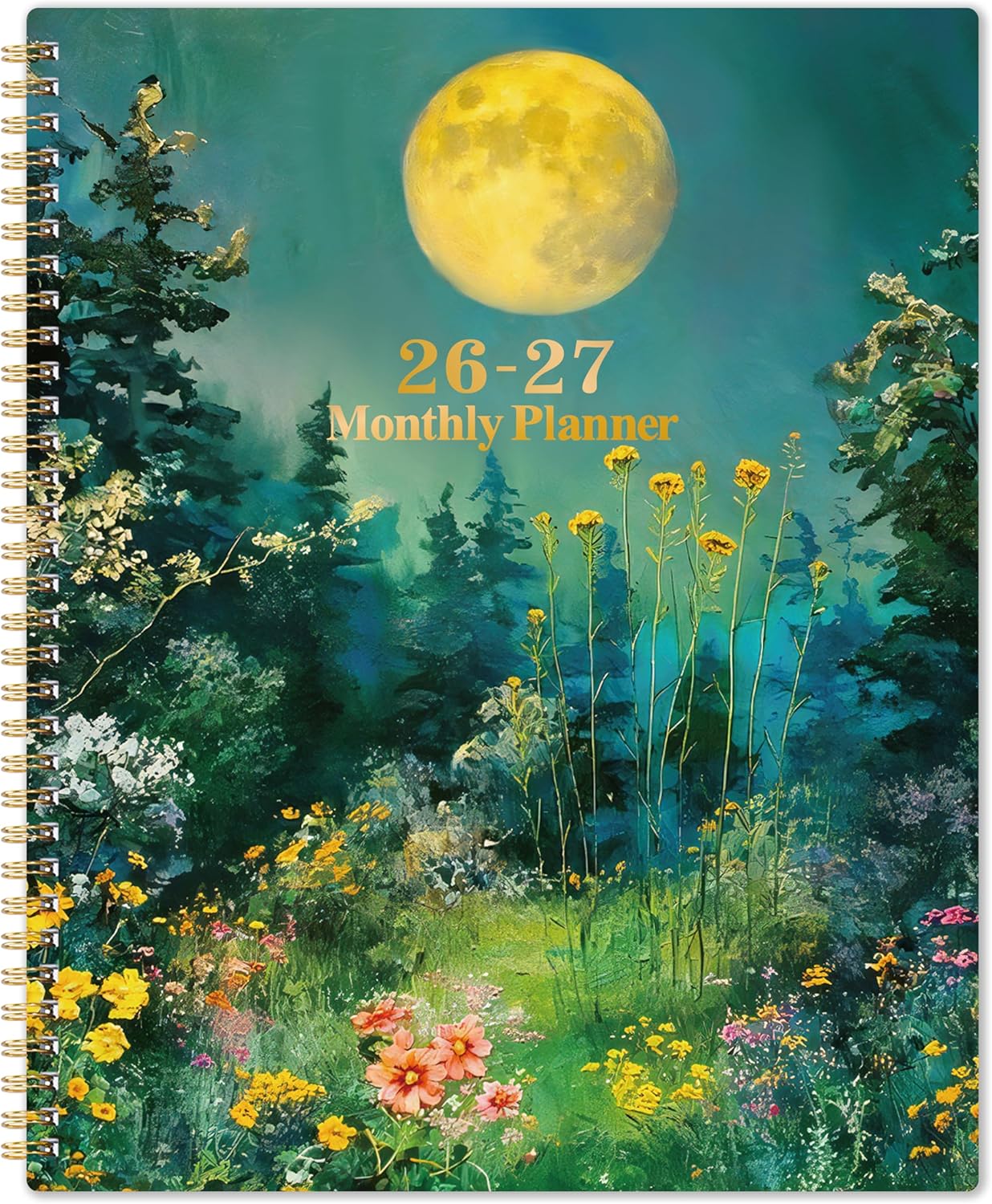2026-2027 Monthly Planner - 2026-2027 Planner, Jan. 2026 - Dec. 2027, Monthly Planners 2026 with Tabs, 9" x 11", Twin-wire Binding, Back Pocket, Note Pages