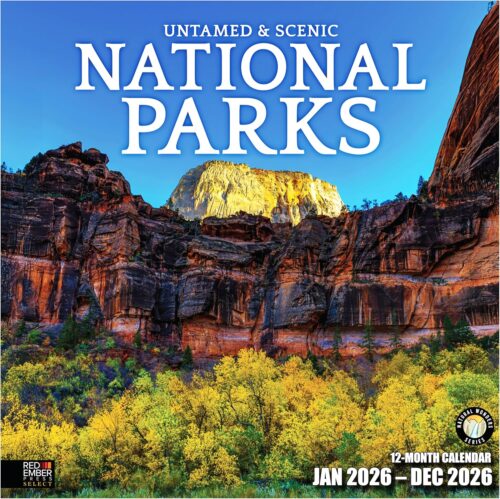 RED EMBER Select - Untamed & Scenic National Parks 2026 Wall Calendar 12 Month | 12" x 24" Open | Thick & Sturdy Paper | Holiday Gift | Nature Calendar 2026