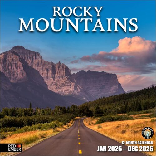 RED EMBER The Rockies 2026 Wall Calendar 12 Month | 12" x 24" Open | Thick & Sturdy Paper | Holiday Gift | Rocky Mountains Nature Calendar 2026