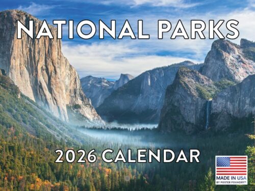 National Parks Calendar 2026 Wall Monthly National Park Gifts For National Park Lovers Calendar Nature 12 Month | American Made In The USA