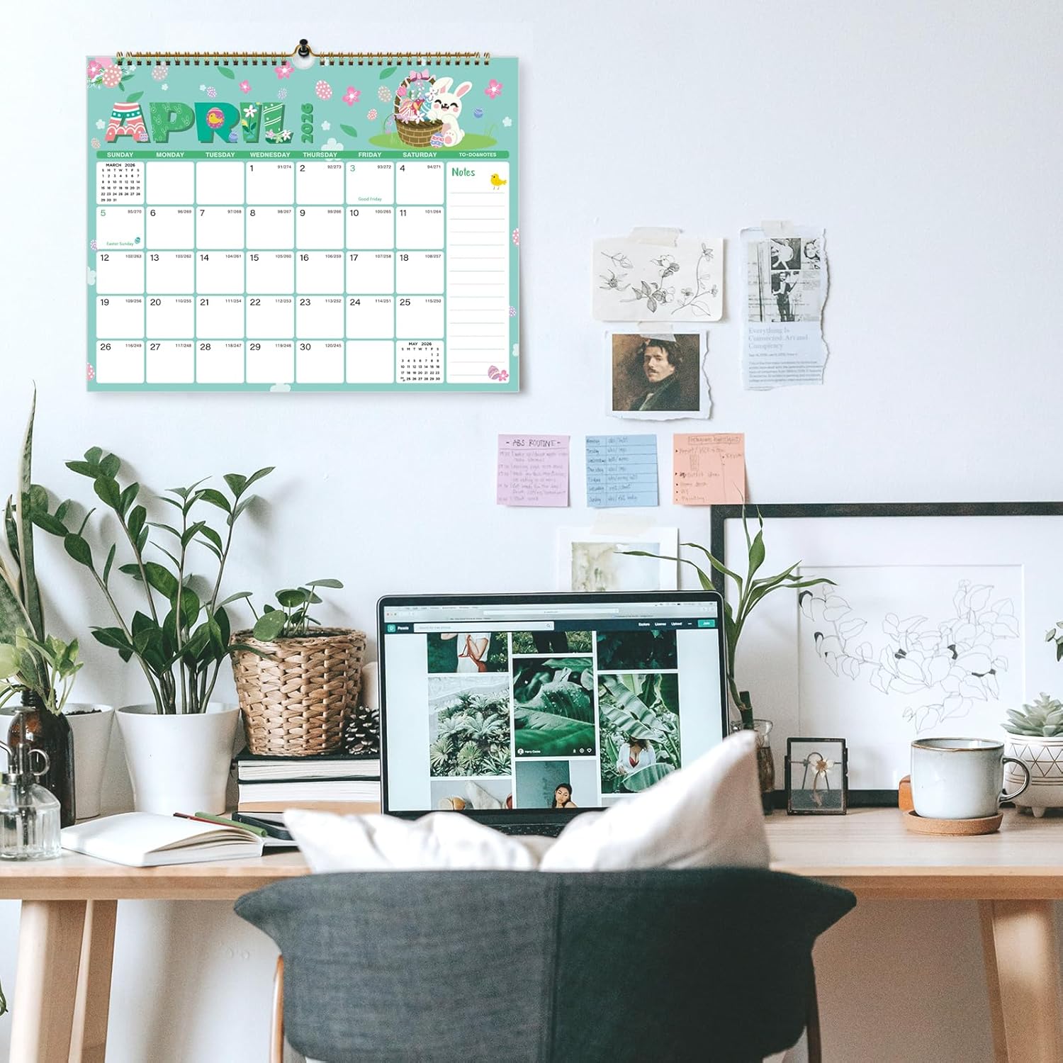 XISIDO 2026 Calendar, Wall Calendar 2026-2027, 18 Month Calendar January 2026 - June 2027, 14.8" X 11.5", Calendar with Twin-Wire Binding, Hanging Hook and Julian Dates (Seasonal Designs) - Image 6